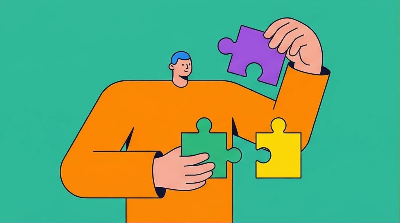 Illustration of a strategist mastering the rules in Robert Greene's 48 Laws of Power summary by rearranging abstract elements of influence.